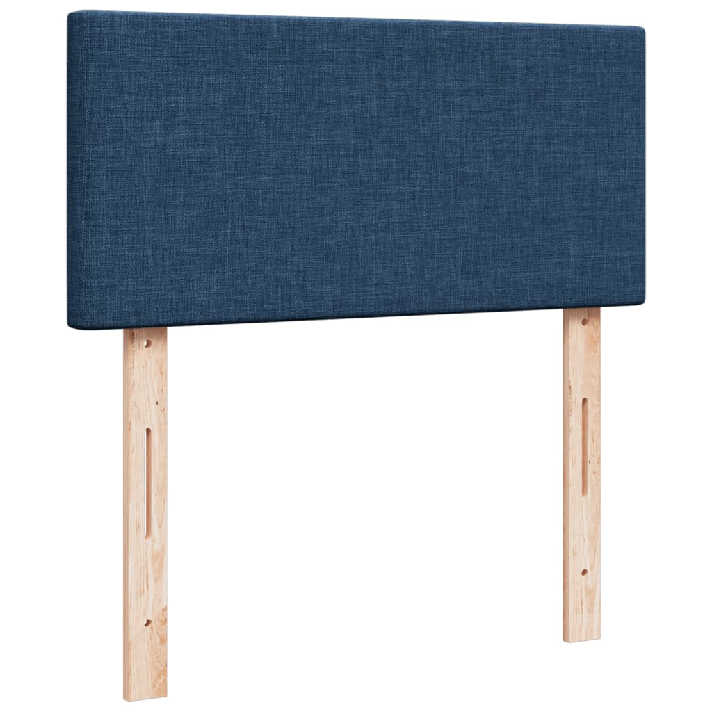 Box Spring Postel S Matrací Modrá 80X200 Cm Textil