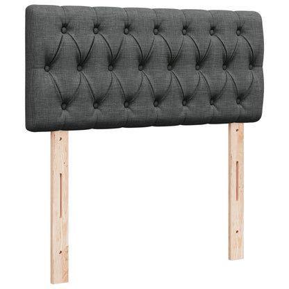Box Spring Postel S Matrací Tmavě Šedá 80 X 200 Cm Textil