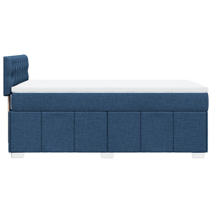 Box Spring Postel S Matrací Modrá 80X200 Cm Textil