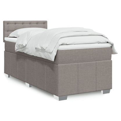 Box Spring Postel S Matrací Textil Taupe
