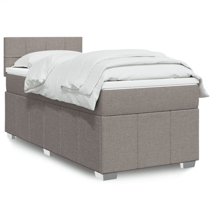 Box Spring Postel S Matrací Textil Taupe