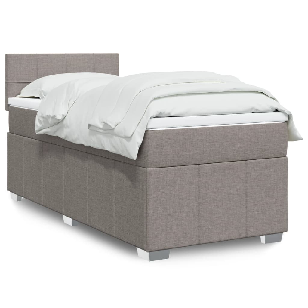 Box Spring Postel S Matrací Textil Taupe