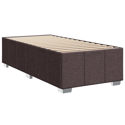 Box Spring Postel S Matrací Tmavě Hnědá 100 X 200 Cm Textil
