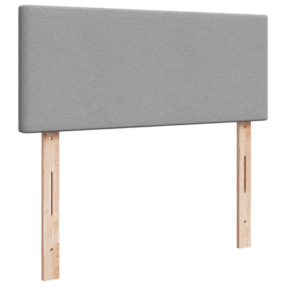 Box Spring Postel S Matrací Textil Světle Šedá