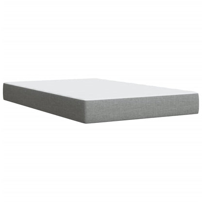 Box Spring Postel S Matrací Textil Světle Šedá