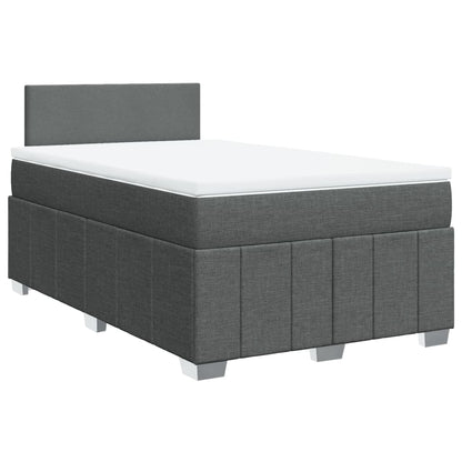 Box Spring Postel S Matrací Tmavě Šedá 120X190 Cm Textil