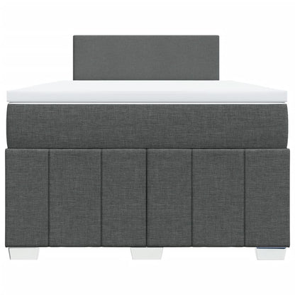 Box Spring Postel S Matrací Tmavě Šedá 120X190 Cm Textil