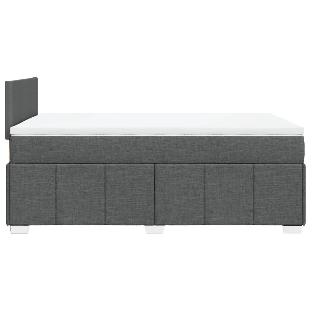 Box Spring Postel S Matrací Tmavě Šedá 120X190 Cm Textil