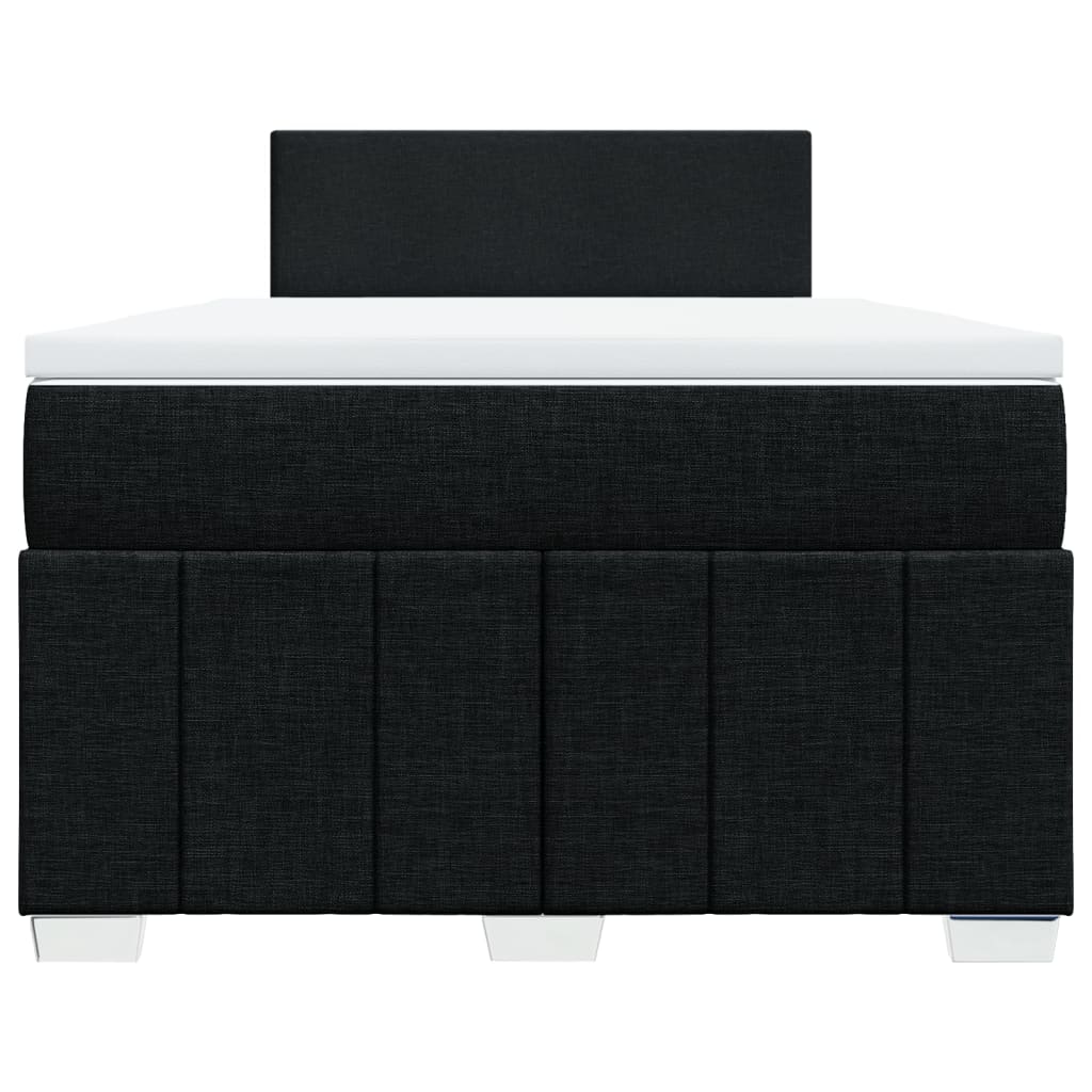 Box Spring Postel S Matrací Černá 120X190 Cm Textil