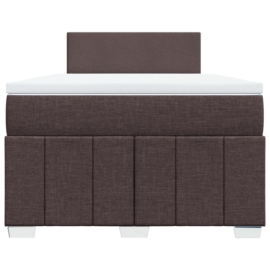 Box Spring Postel S Matrací Tmavě Hnědá 120X190 Cm Textil