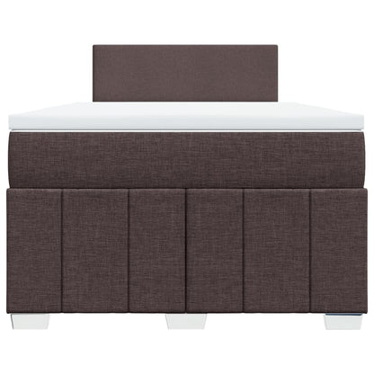 Box Spring Postel S Matrací Tmavě Hnědá 120X190 Cm Textil