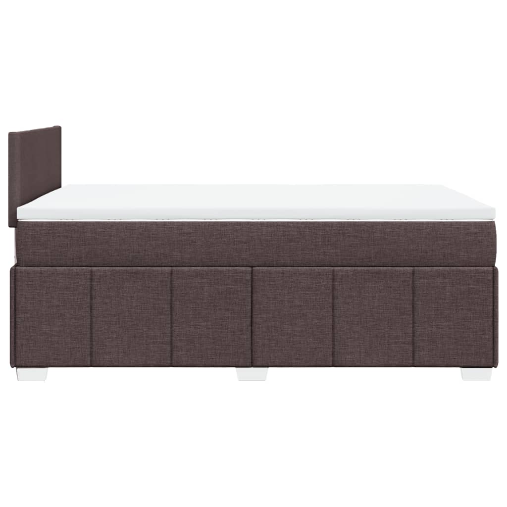 Box Spring Postel S Matrací Tmavě Hnědá 120X190 Cm Textil