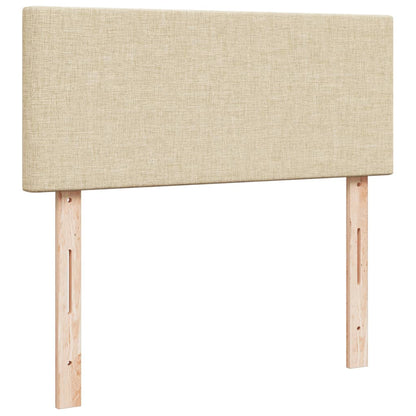 Box Spring Postel S Matrací Krémová 120X190 Cm Textil