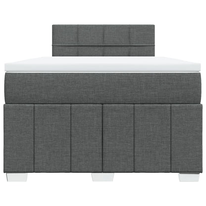 Box Spring Postel S Matrací Tmavě Šedá 120X190 Cm Textil