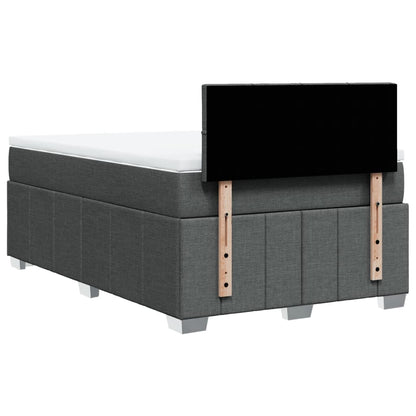 Box Spring Postel S Matrací Tmavě Šedá 120X190 Cm Textil