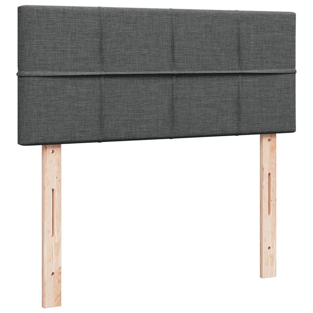 Box Spring Postel S Matrací Tmavě Šedá 120X190 Cm Textil
