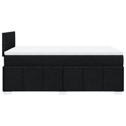 Box Spring Postel S Matrací Černá 120X190 Cm Textil