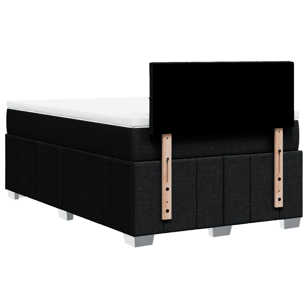 Box Spring Postel S Matrací Černá 120X190 Cm Textil