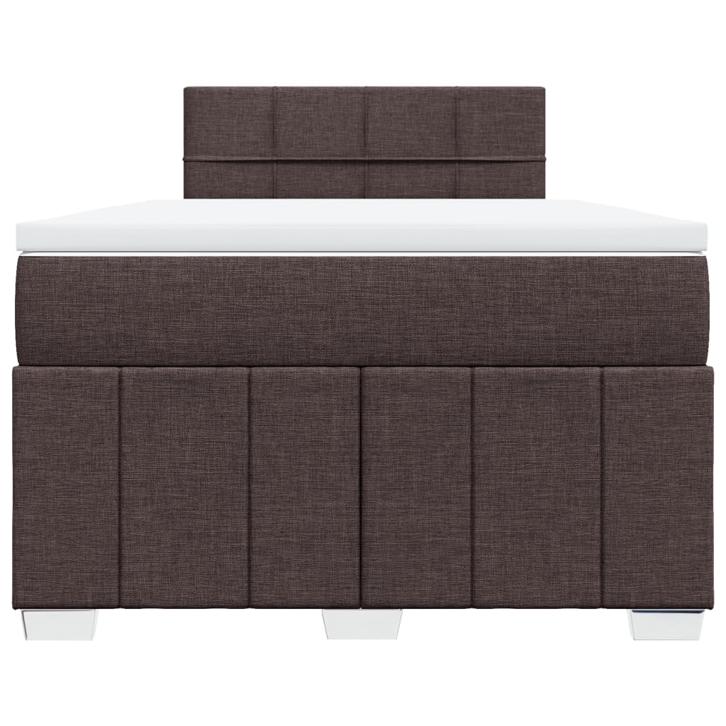 Box Spring Postel S Matrací Tmavě Hnědá 120X190 Cm Textil