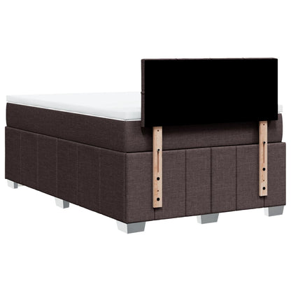 Box Spring Postel S Matrací Tmavě Hnědá 120X190 Cm Textil