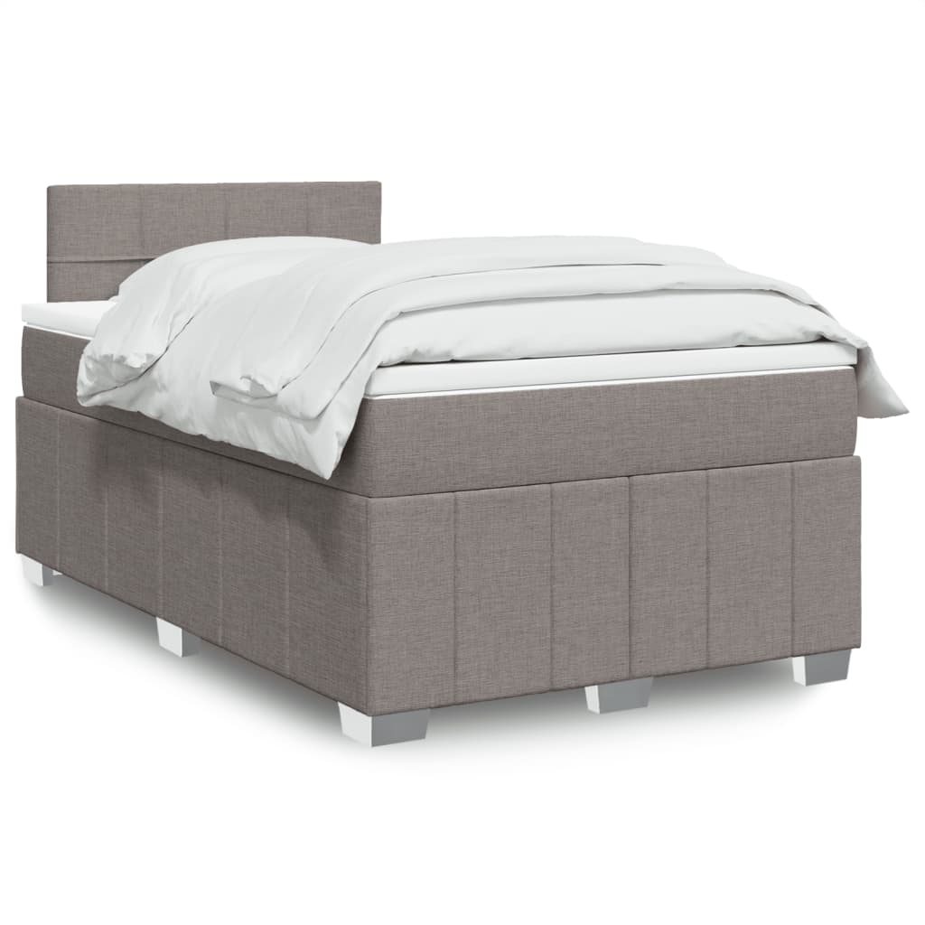 Box Spring Postel S Matrací Textil Taupe