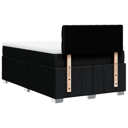 Box Spring Postel S Matrací Černá 120X190 Cm Textil