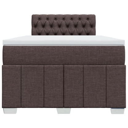 Box Spring Postel S Matrací Tmavě Hnědá 120X190 Cm Textil