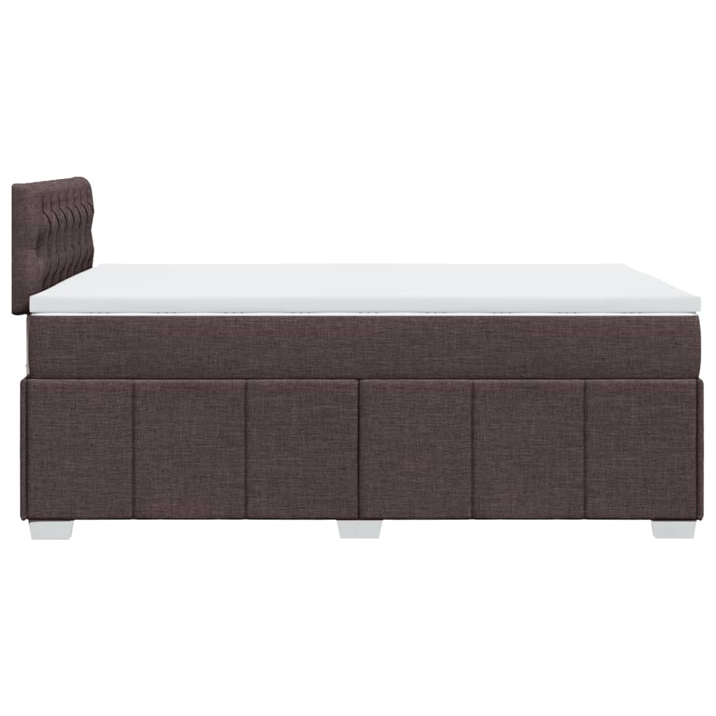 Box Spring Postel S Matrací Tmavě Hnědá 120X190 Cm Textil