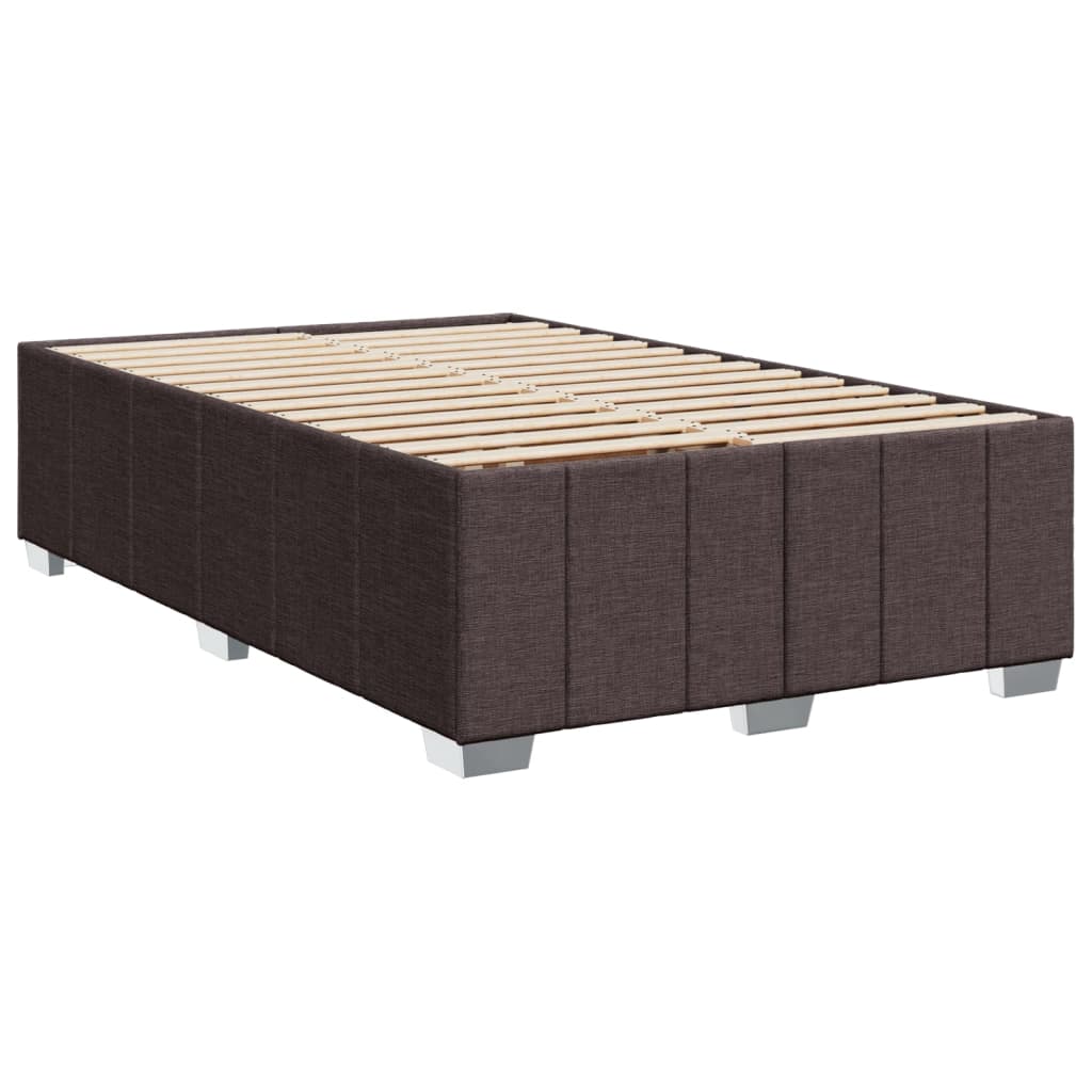 Box Spring Postel S Matrací Tmavě Hnědá 120X190 Cm Textil