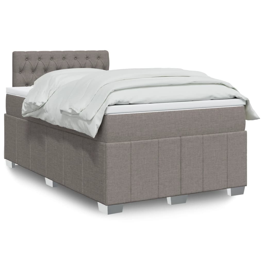 Box Spring Postel S Matrací Textil Taupe