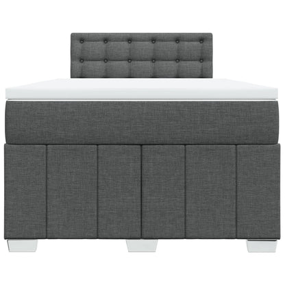 Box Spring Postel S Matrací Tmavě Šedá 120X190 Cm Textil