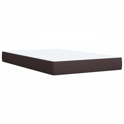 Box Spring Postel S Matrací Tmavě Hnědá 120X190 Cm Textil