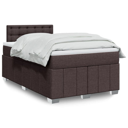Box Spring Postel S Matrací Tmavě Hnědá 120X190 Cm Textil