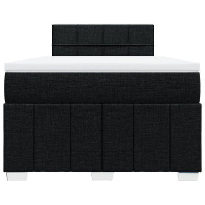 Box Spring Postel S Matrací Černá Textil Černá