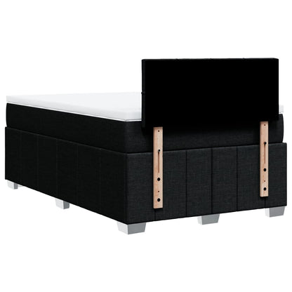 Box Spring Postel S Matrací Černá Textil Černá