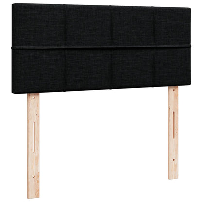 Box Spring Postel S Matrací Černá Textil Černá