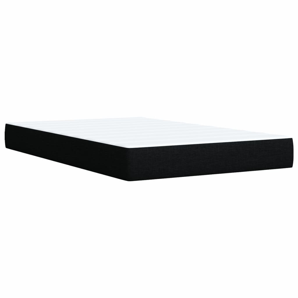 Box Spring Postel S Matrací Černá Textil Černá