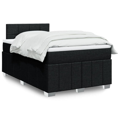 Box Spring Postel S Matrací Černá Textil Černá
