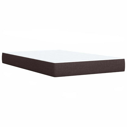 Box Spring Postel S Matrací Tmavě Hnědá 120X200 Cm Textil