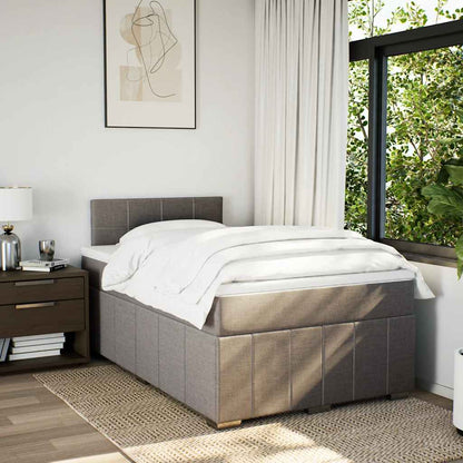 Box Spring Postel S Matrací Textil Taupe