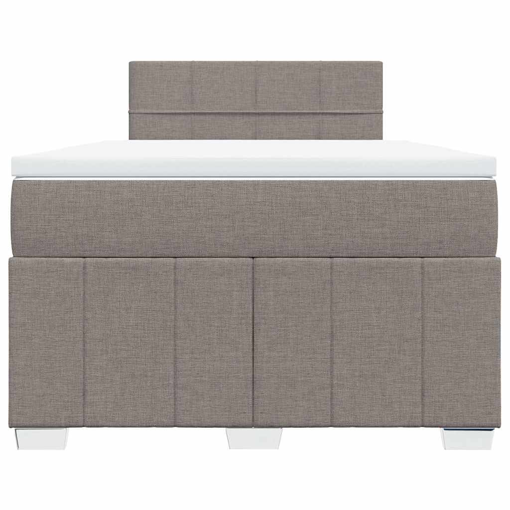 Box Spring Postel S Matrací Textil Taupe