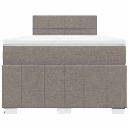 Box Spring Postel S Matrací Textil Taupe