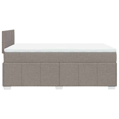 Box Spring Postel S Matrací Textil Taupe
