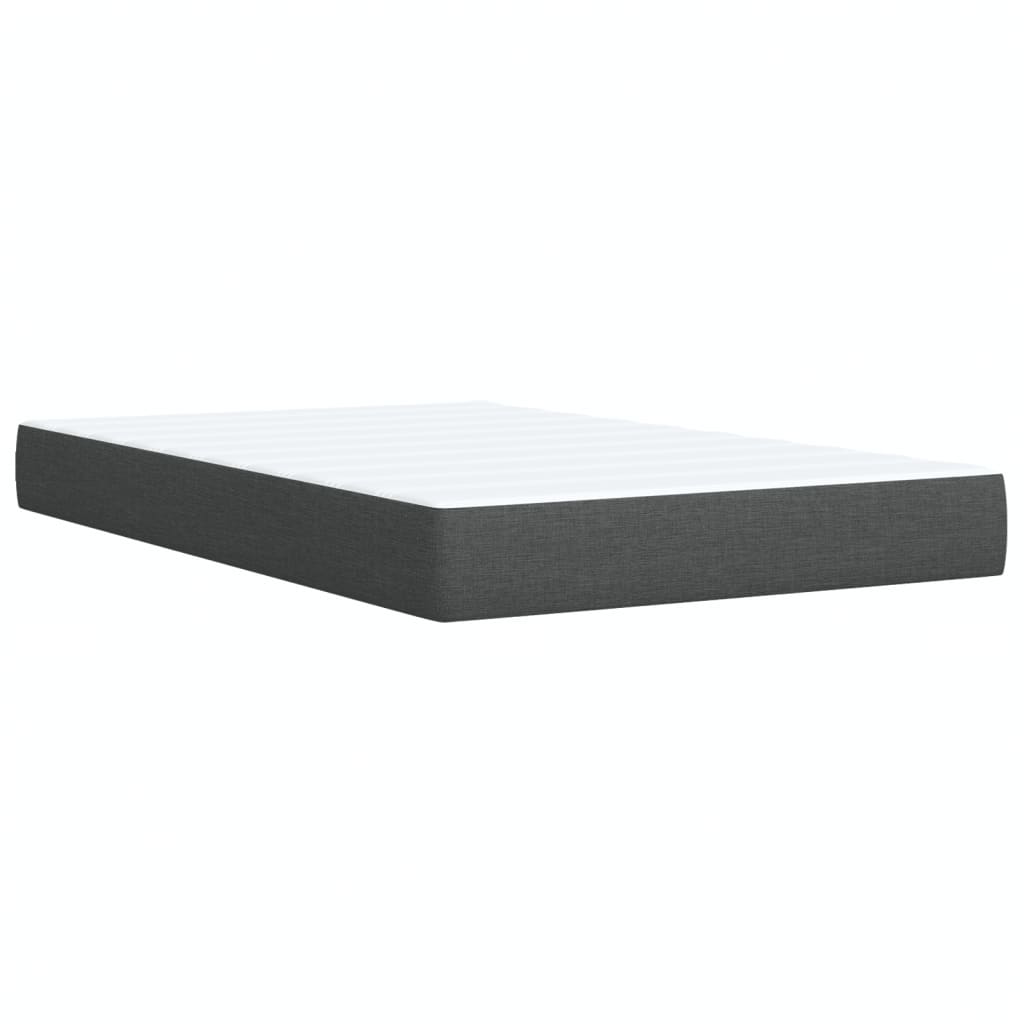Box Spring Postel S Matrací Textil Tmavě Šedá