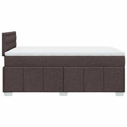 Box Spring Postel S Matrací Tmavě Hnědá 120X200 Cm Textil