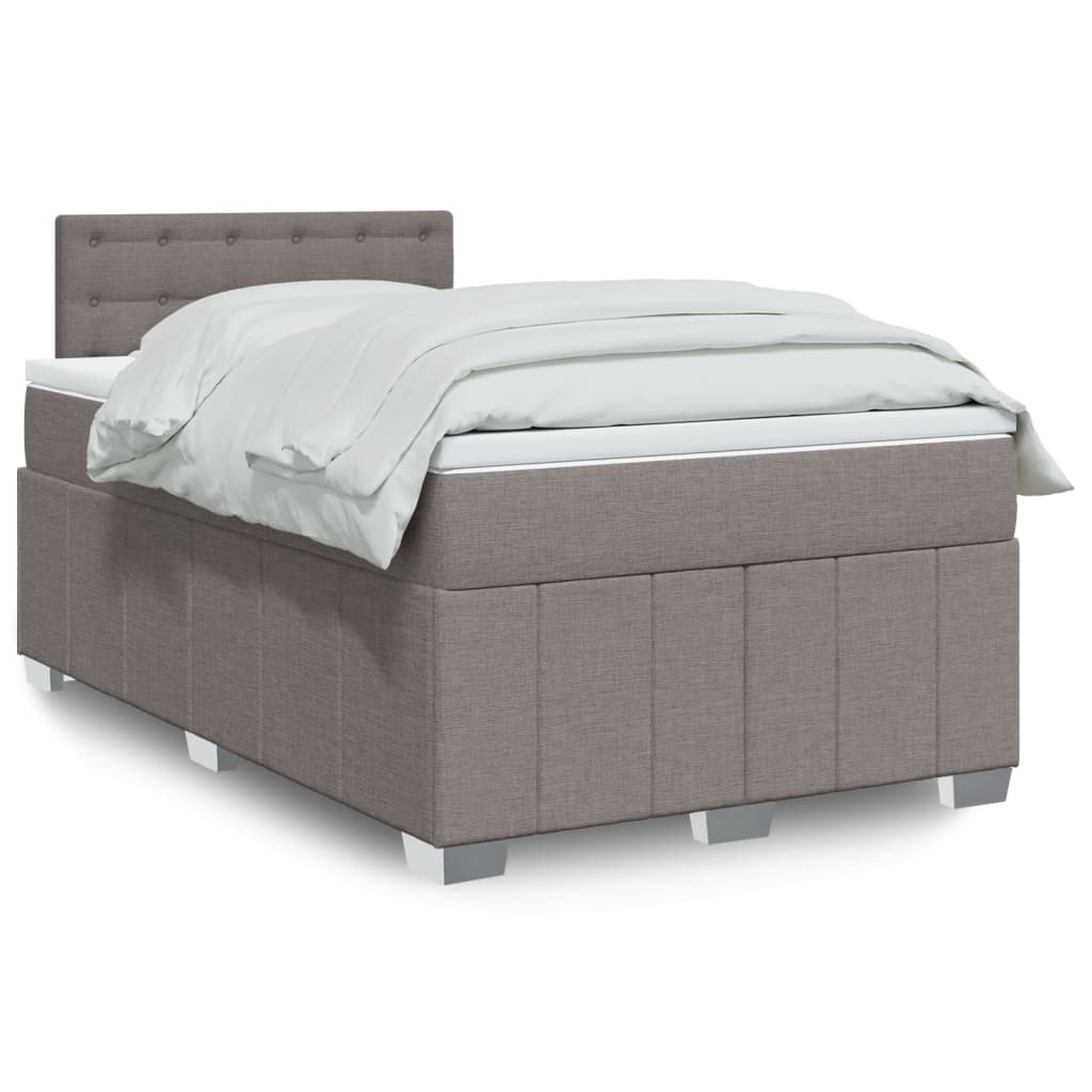 Box Spring Postel S Matrací Textil Taupe