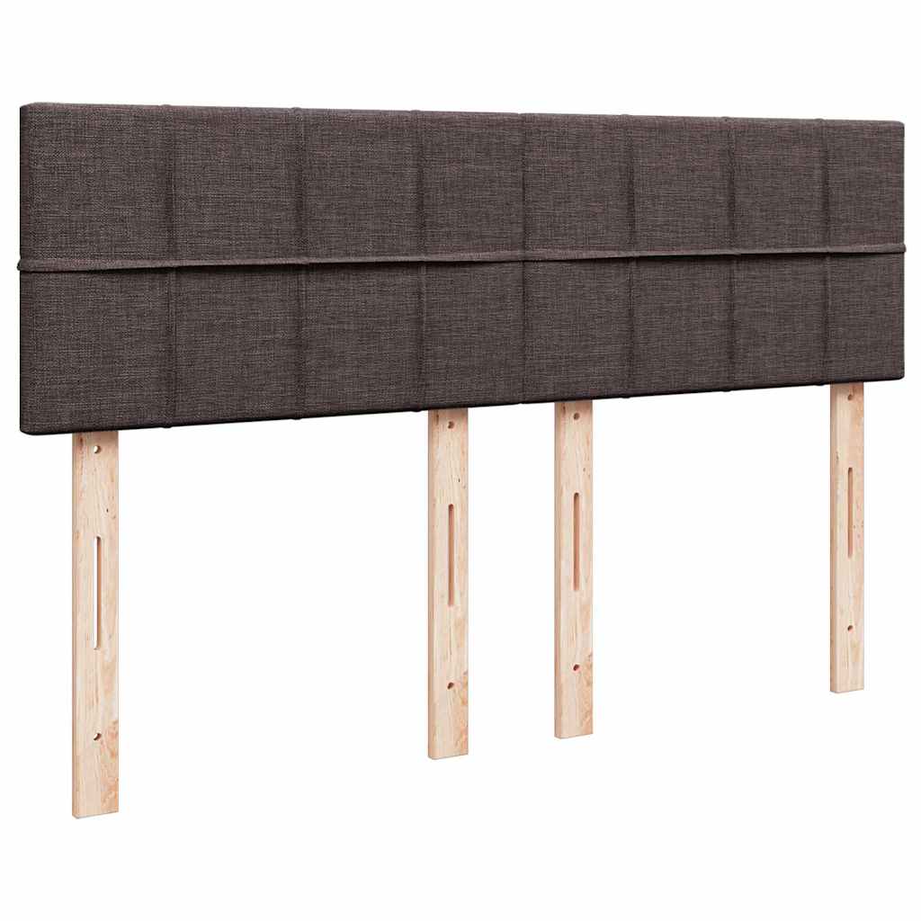 Box Spring Postel S Matrací Tmavě Hnědá 140X190 Cm Textil