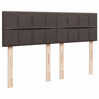 Box Spring Postel S Matrací Tmavě Hnědá 140X190 Cm Textil
