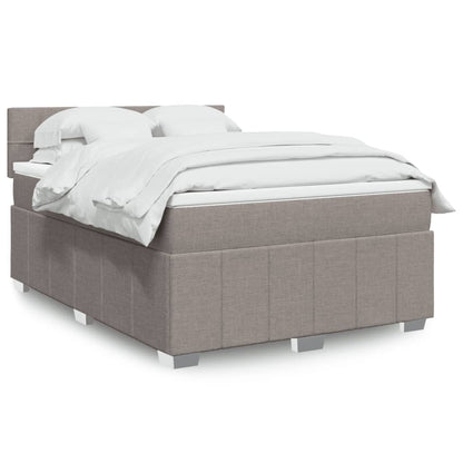 Box Spring Postel S Matrací Textil Taupe