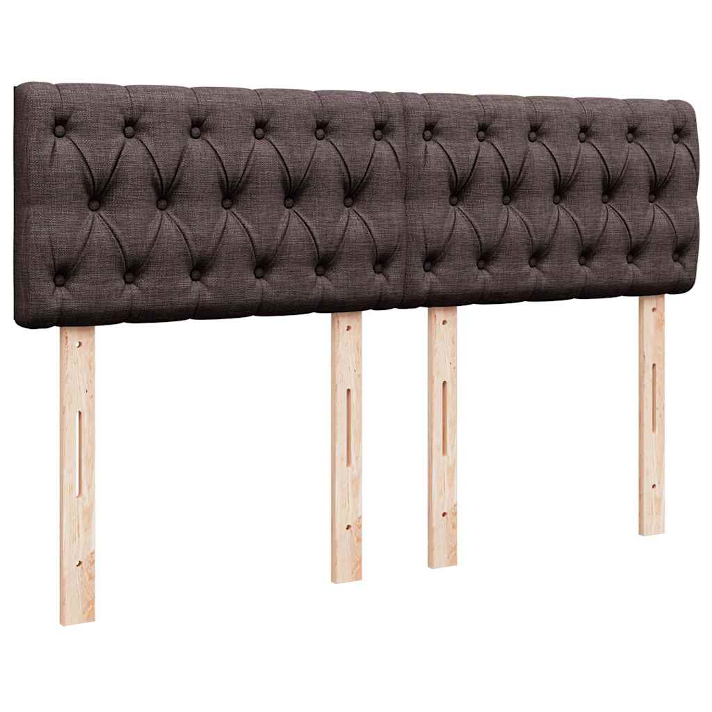 Box Spring Postel S Matrací Tmavě Hnědá 140X190 Cm Textil